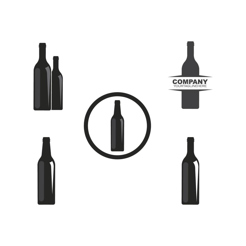 botella icono logo vector