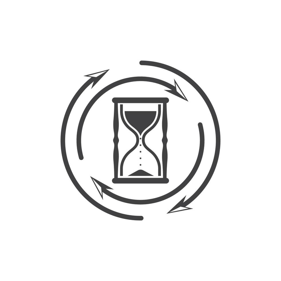 Icono de reloj de arena, diseño de ilustraciones vectoriales vector