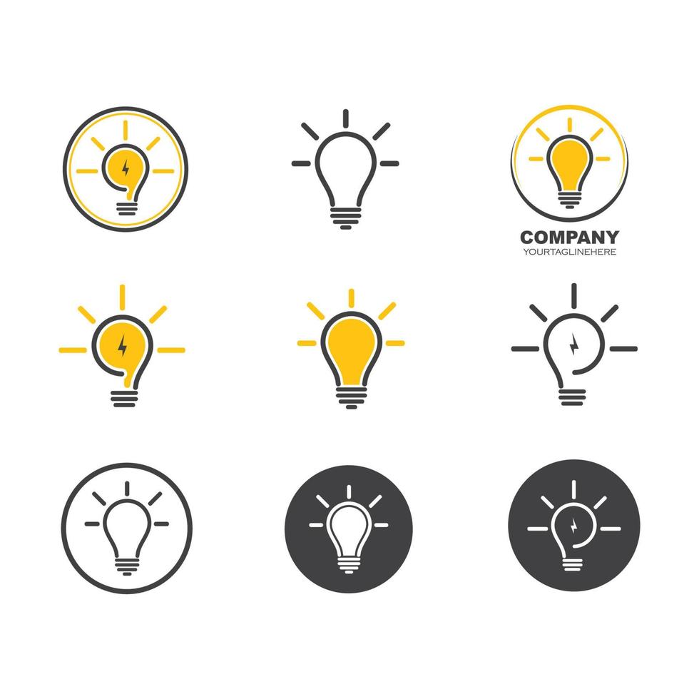 bulb logo vector ilustration