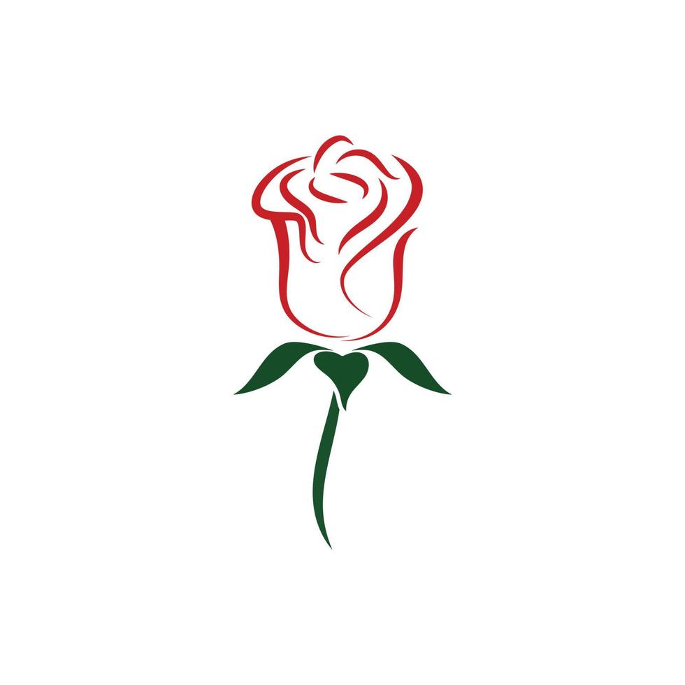 Rose flower Logo vector Template