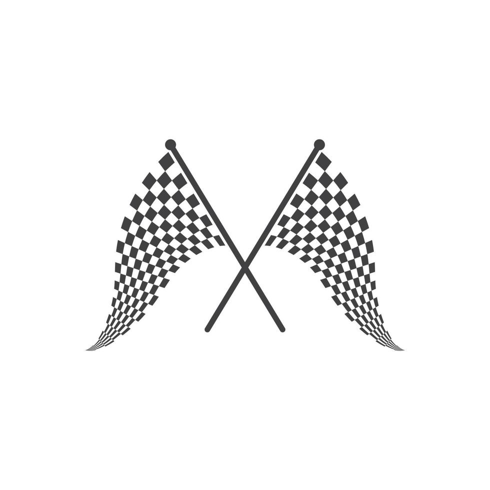 racing flag icon of automotif illustration vector