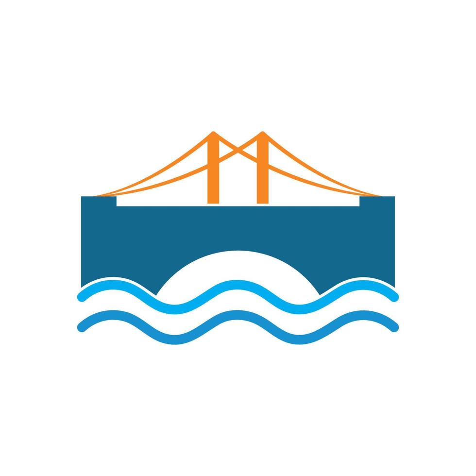 Bridge ilustration logo vector