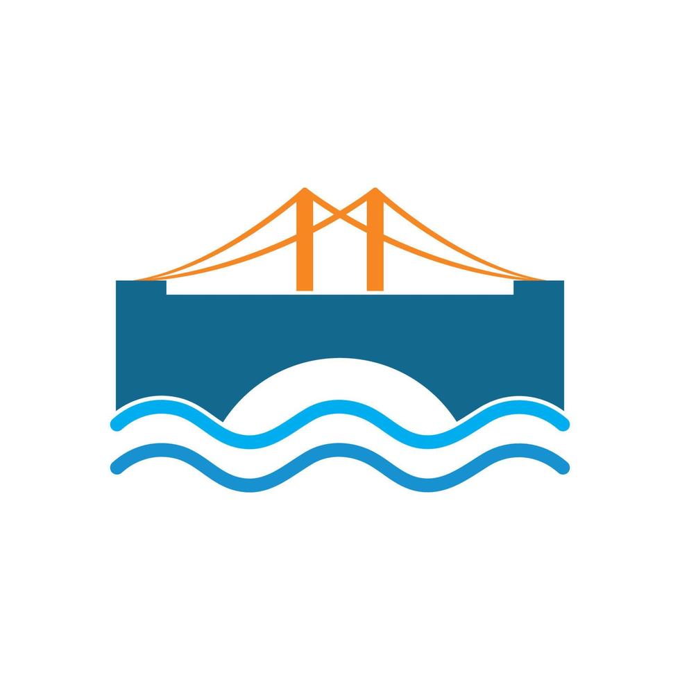 puente ilustracion logo vector