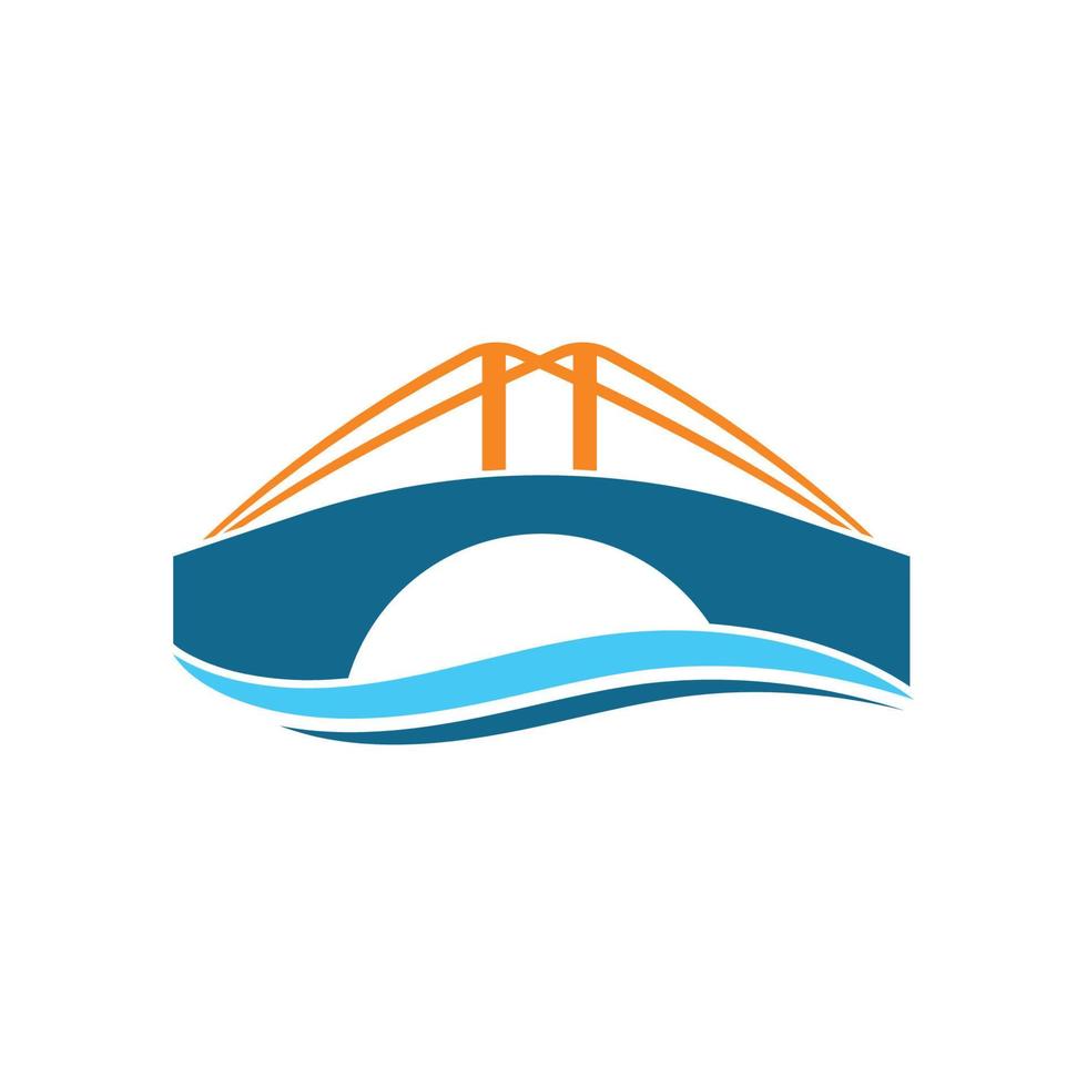 Bridge ilustration logo vector
