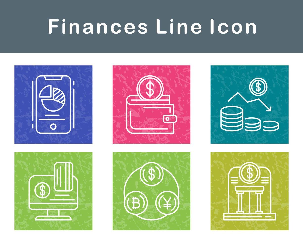 finanzas vector icono conjunto