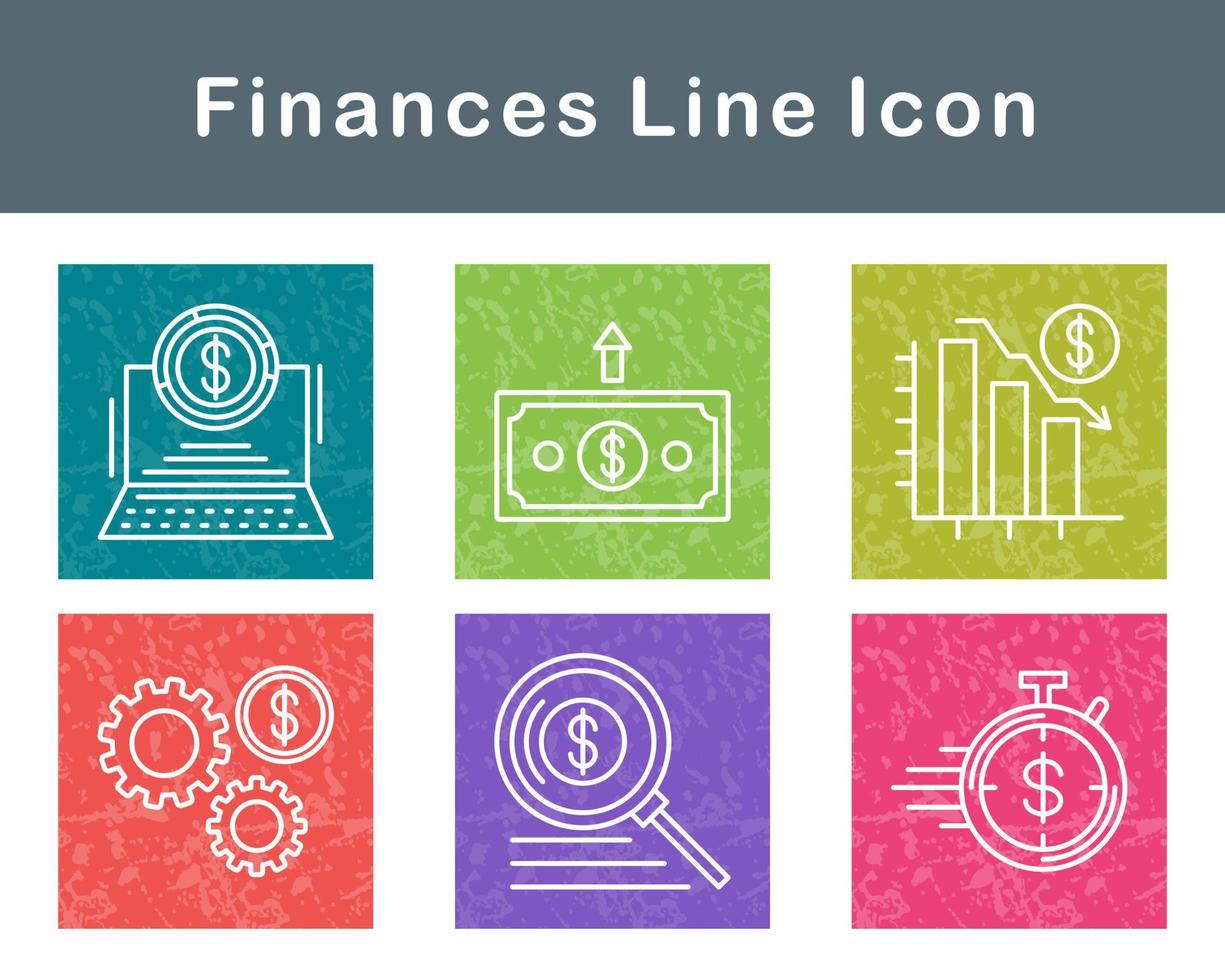 finanzas vector icono conjunto