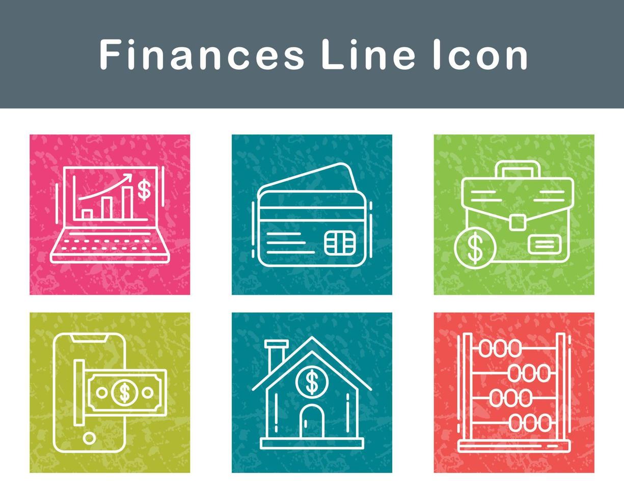 finanzas vector icono conjunto