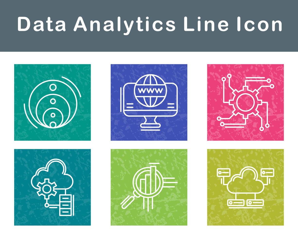 datos analítica vector icono conjunto