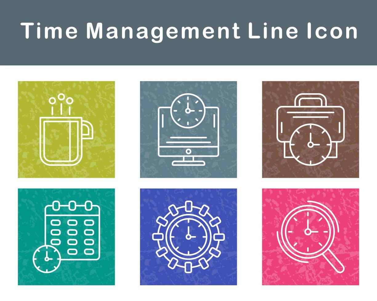 Time Management Vector Icon Set