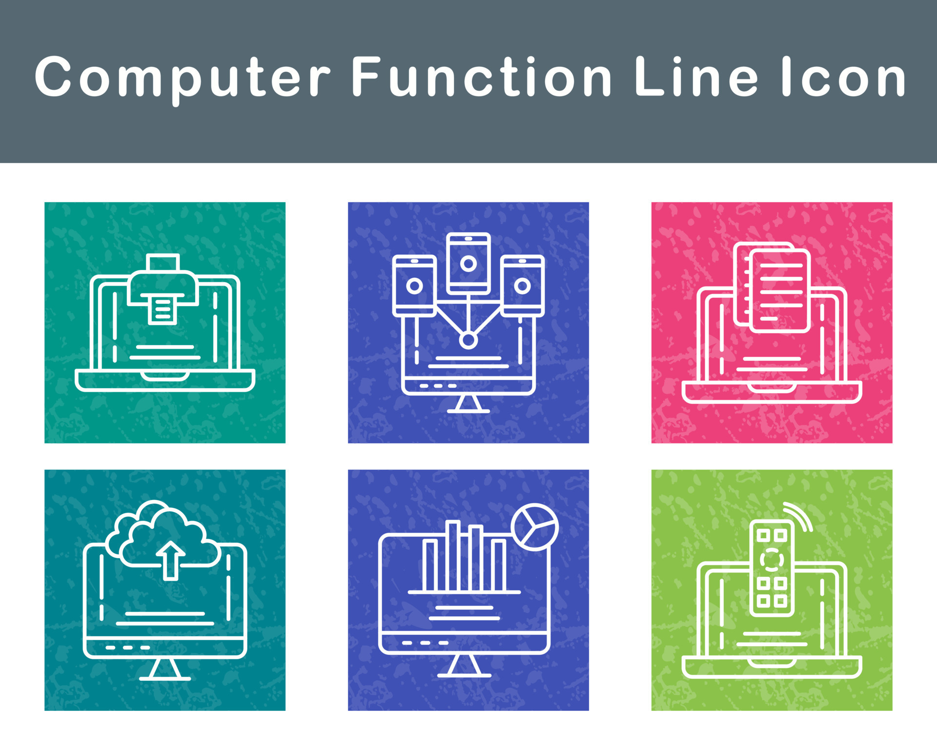 Computer Function Vector Icon Set 20637685 Vector Art at Vecteezy