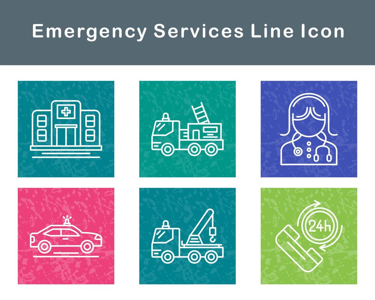 Emergency Services Vector Icon Set