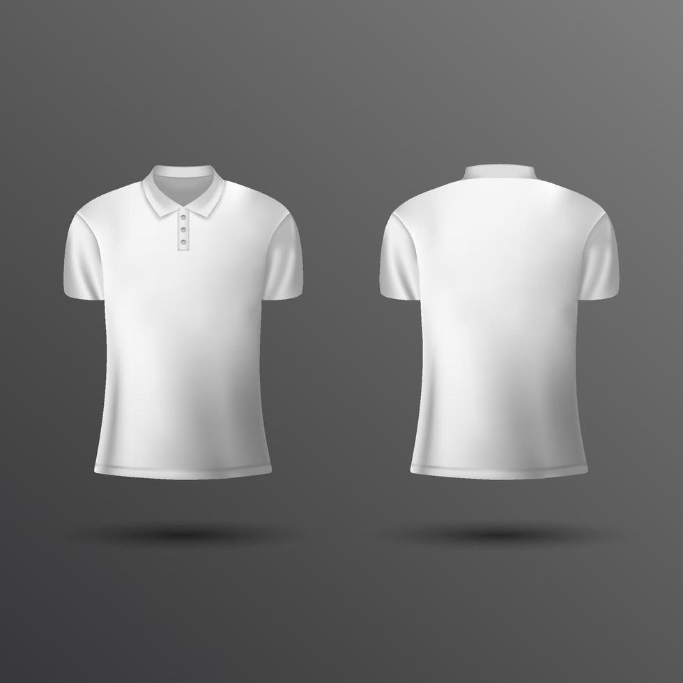 3d blanco polo burlarse de arriba modelo vector