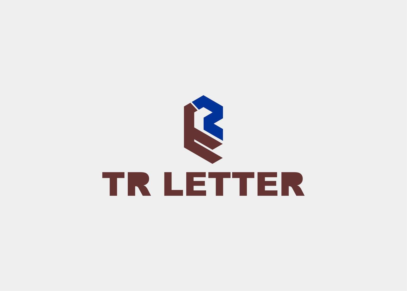 logo tr letra empresa nombre vector