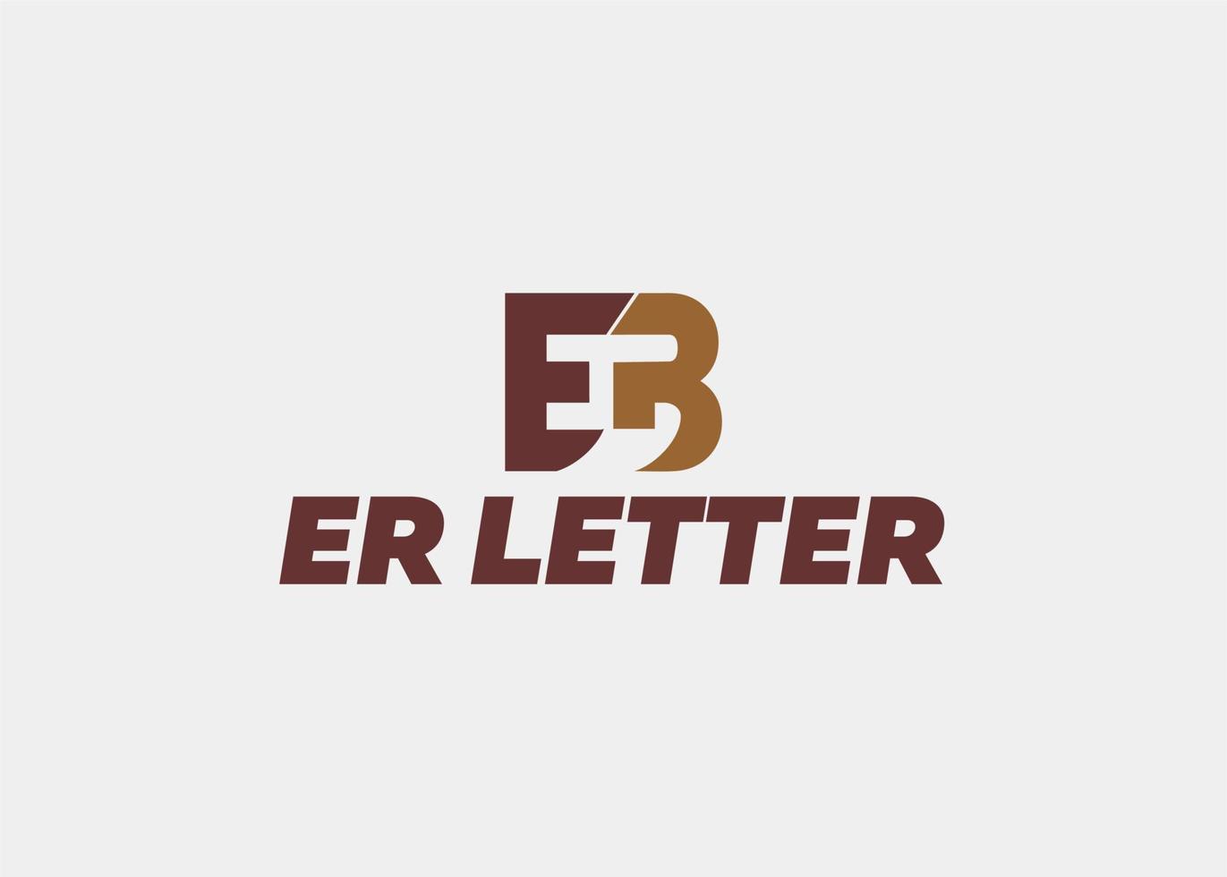 logo er letra empresa nombre vector