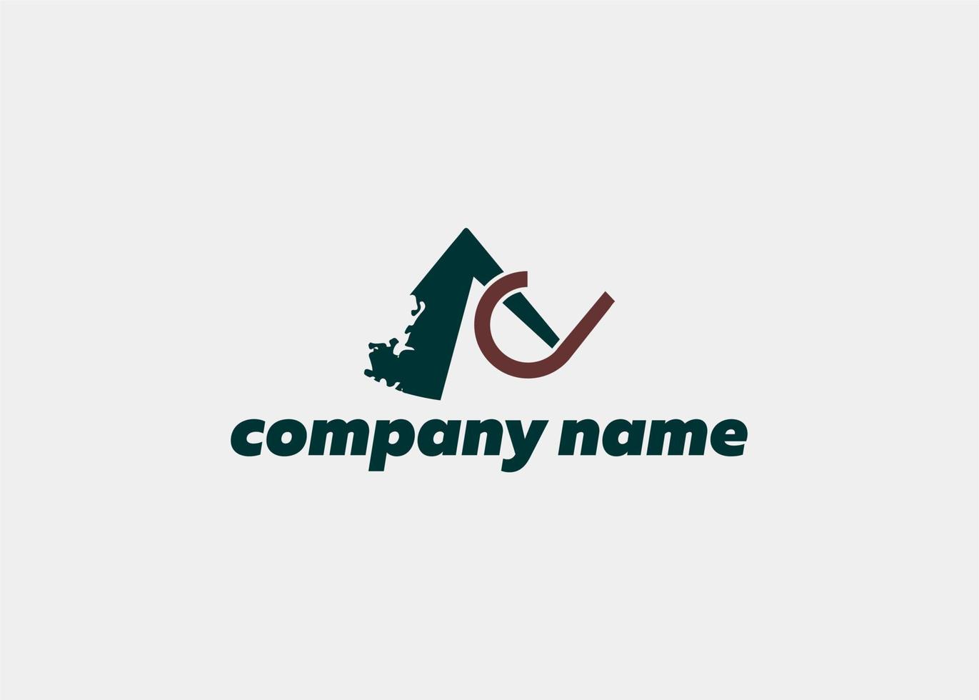 LOGO AC LETTER MOUNTAIN COMPANY NAME vector