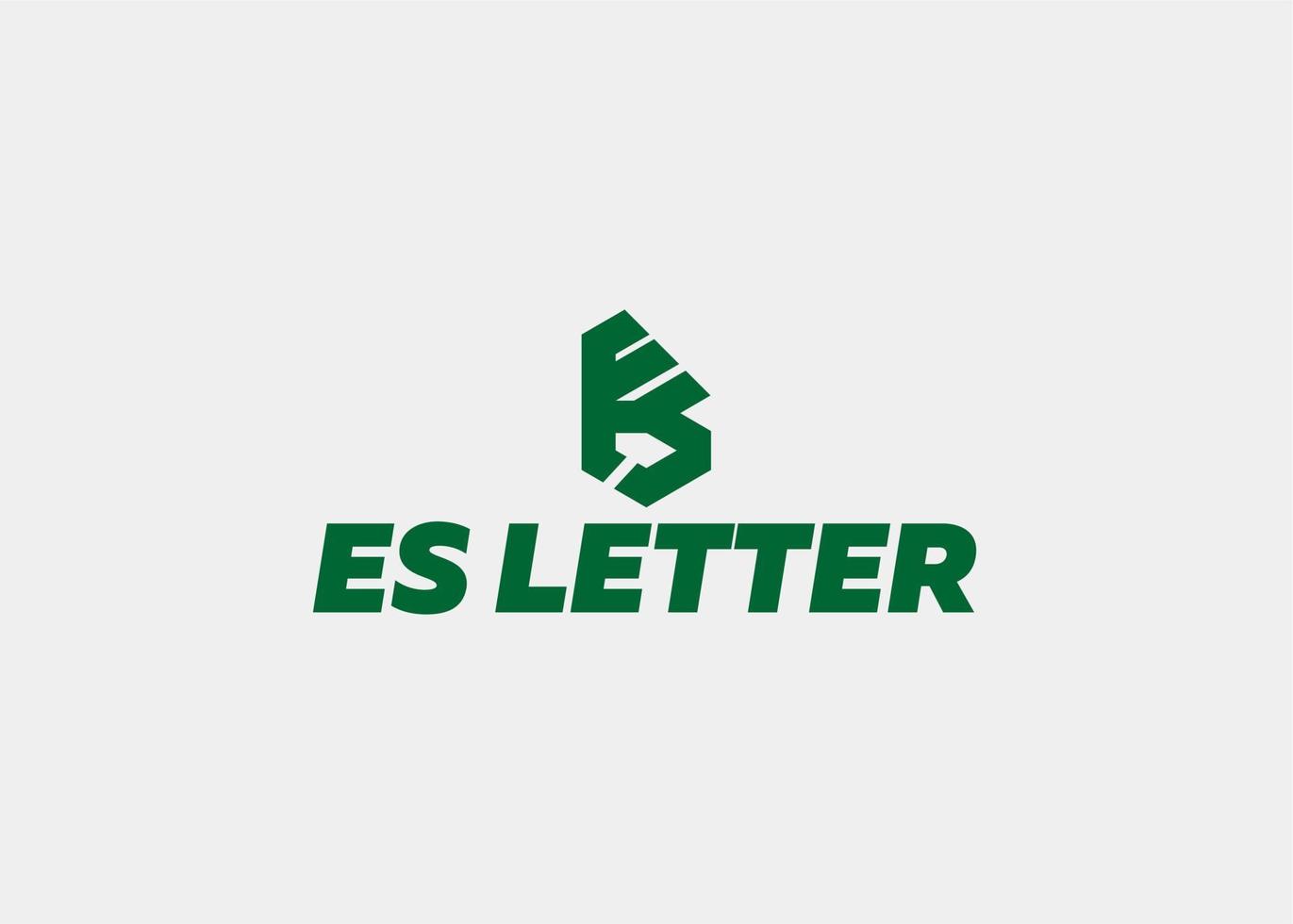 logo es letra empresa nombre vector