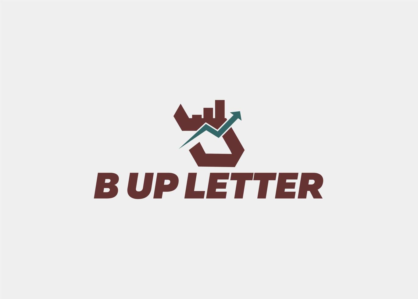 LOGO B UP LETTER COMPANY NAME vector