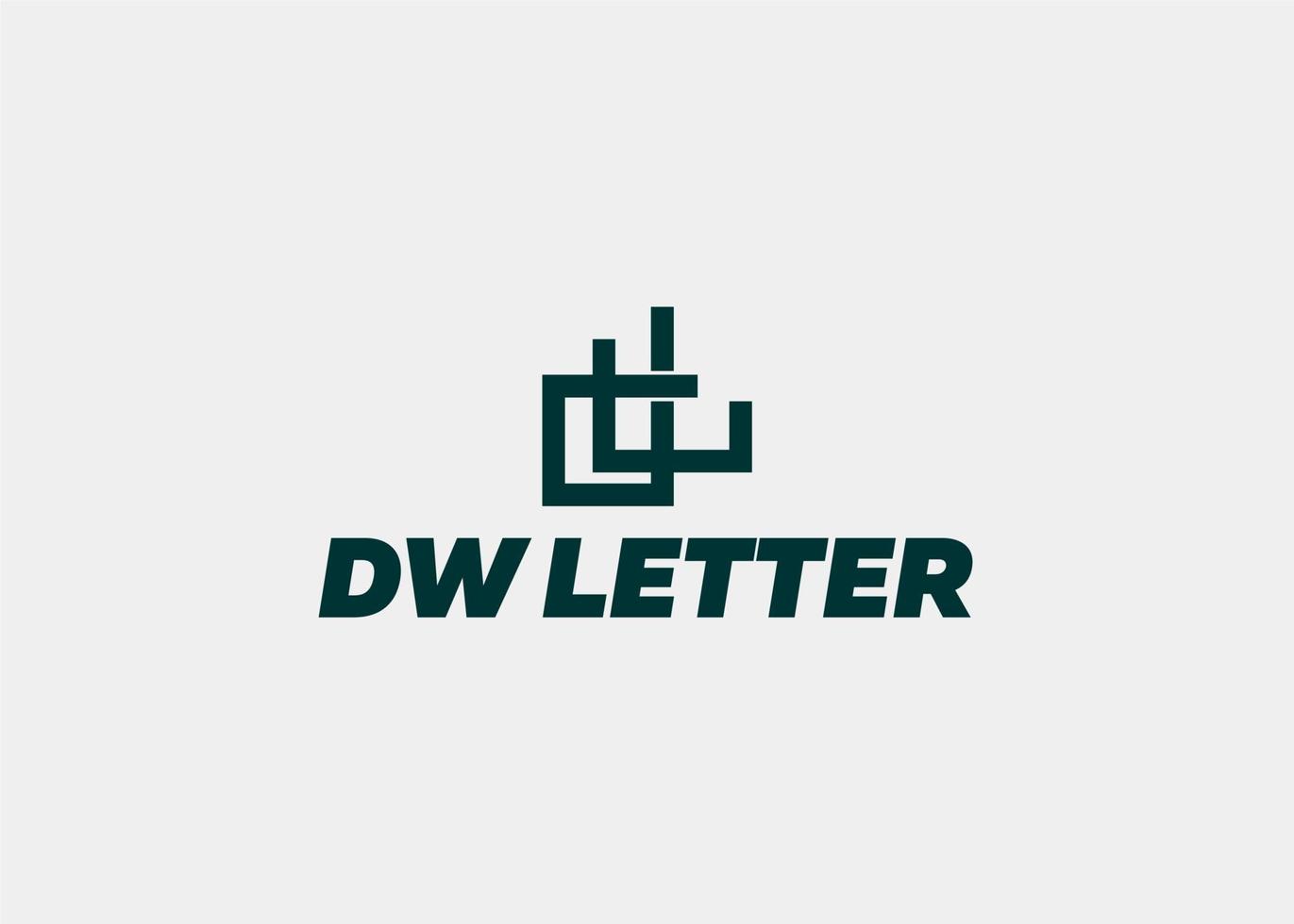 LOGO DW LETTER COMPANY NAME vector