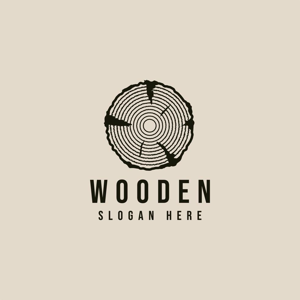 wooden vintage  logo, icon and symbol, vector illustration design