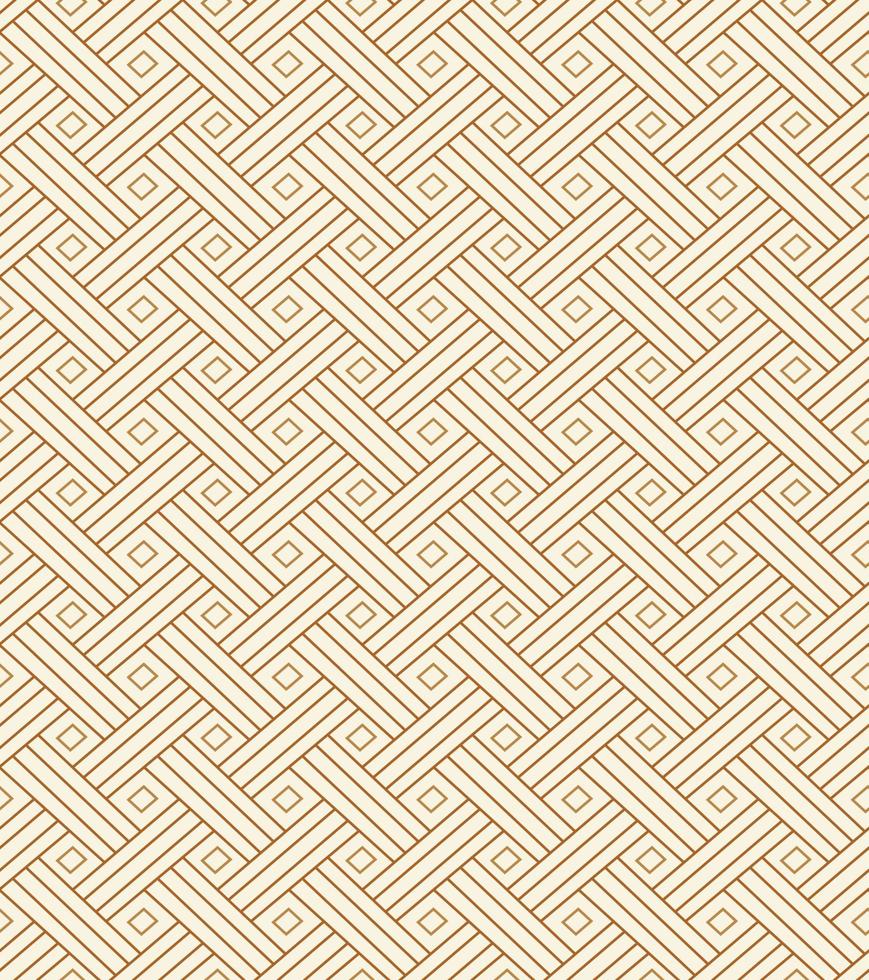 Seamless Pattern of Monochrome Gold Geometric Line with Beige Background vector