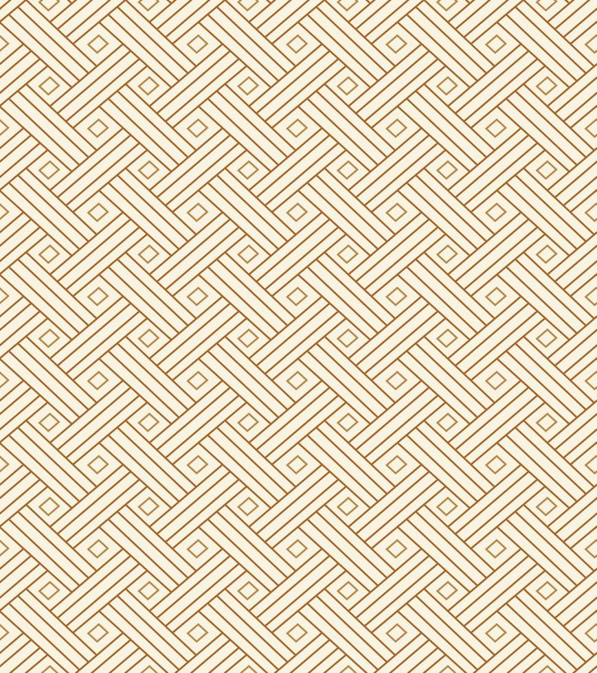 Seamless Pattern of Monochrome Gold Geometric Line with Beige Background vector