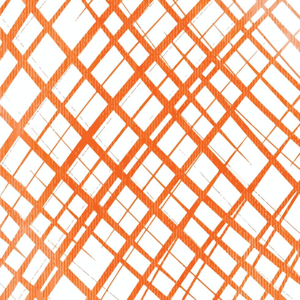 Abstract orange colored grunge textured brush stroke lines decorative vector background isolated on square white template for social media post, cover title, paper and scarf textile prints, poster.