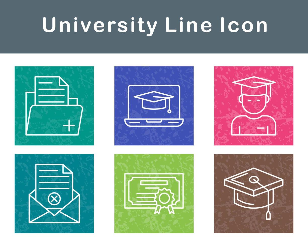 Universidad vector icono conjunto