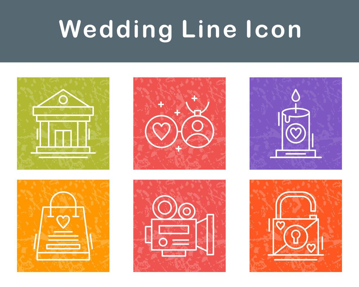 Boda vector icono conjunto