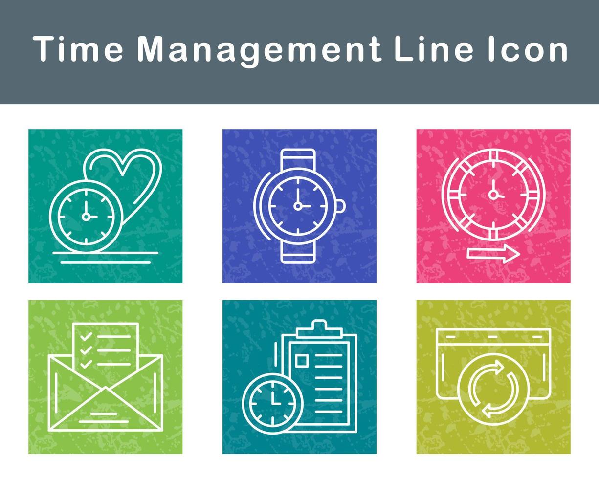 Time Management Vector Icon Set