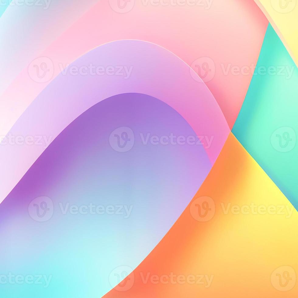 Soft colorful background with gradient pastel color palette. Abstract modern background. Illustration for banner, presentation template, wallpaper, text place. Abstract geometric fashion. photo