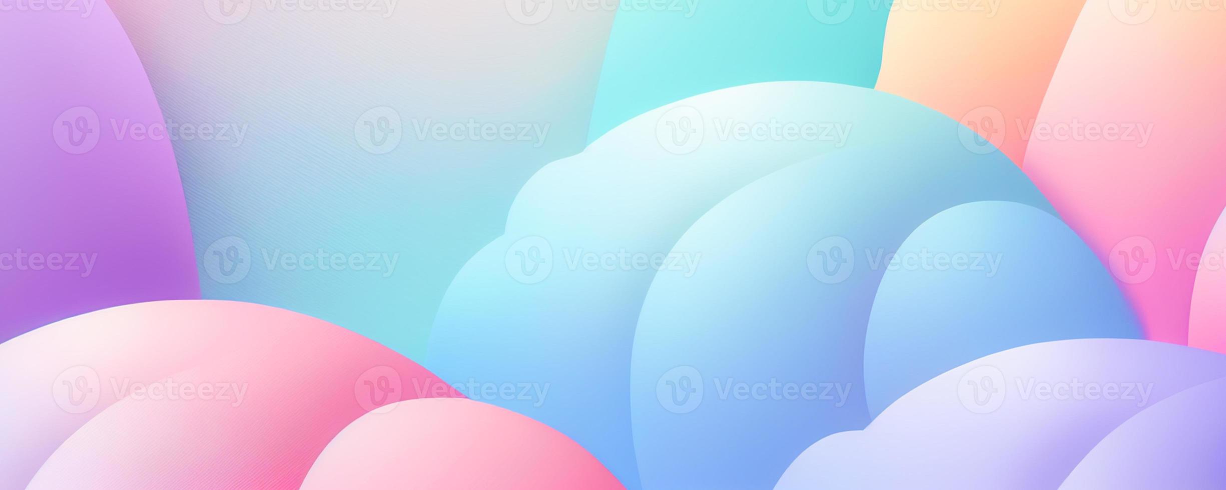 Soft colorful background with gradient pastel color palette. Abstract modern background. Illustration for banner, presentation template, wallpaper, text place. Abstract geometric fashion. photo