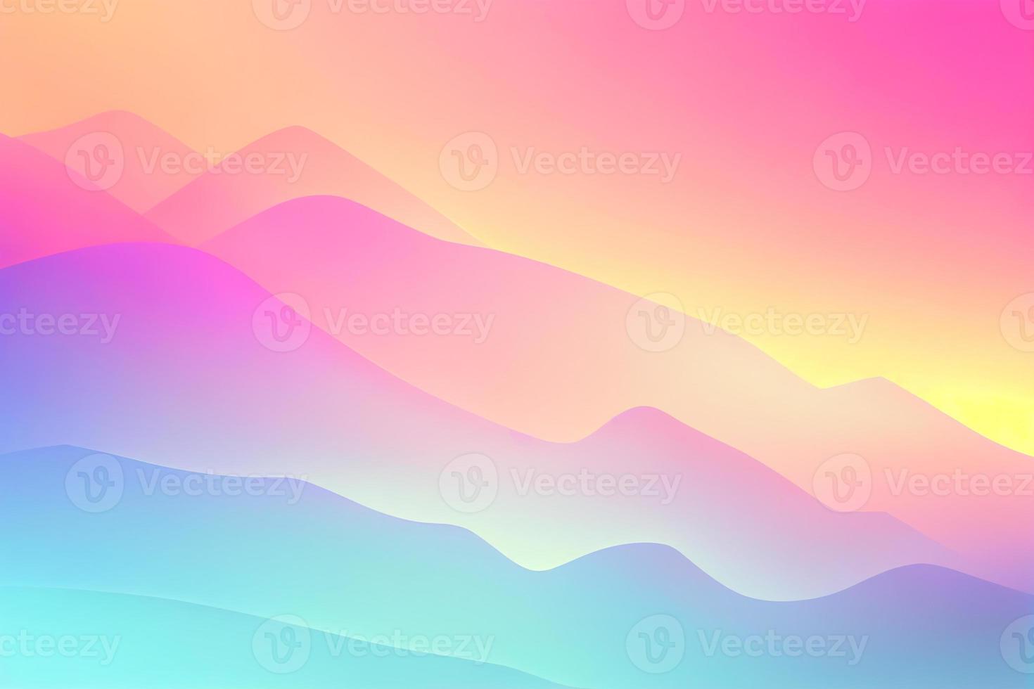 Soft colorful background with gradient pastel color palette. Abstract modern background. Illustration for banner, presentation template, wallpaper, text place. Abstract geometric fashion. photo