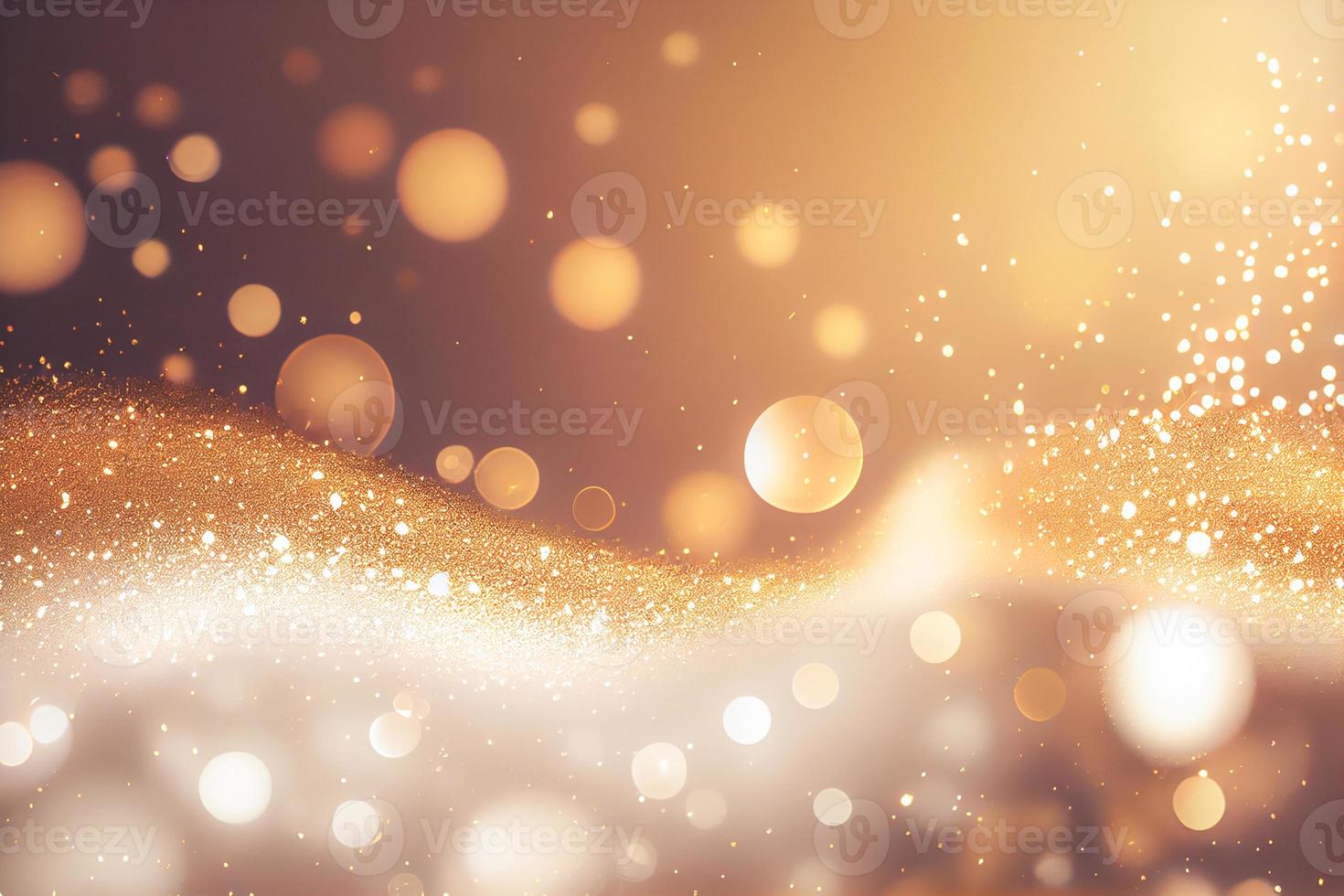 White and gold abstract glitter lights style luxury background. Banner template with modern design photo