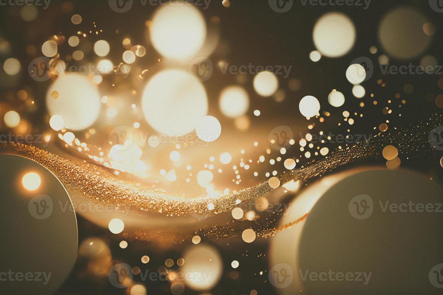 White and gold abstract glitter lights style luxury background. Banner template with modern design photo