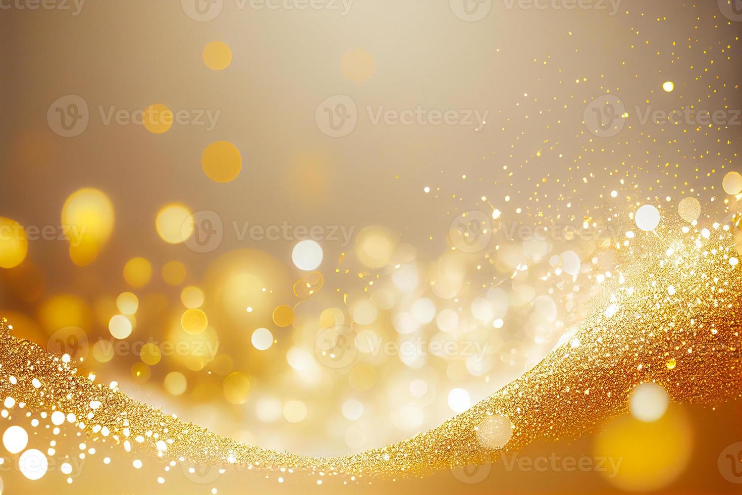 White and gold abstract glitter lights style luxury background. Banner template with modern design photo