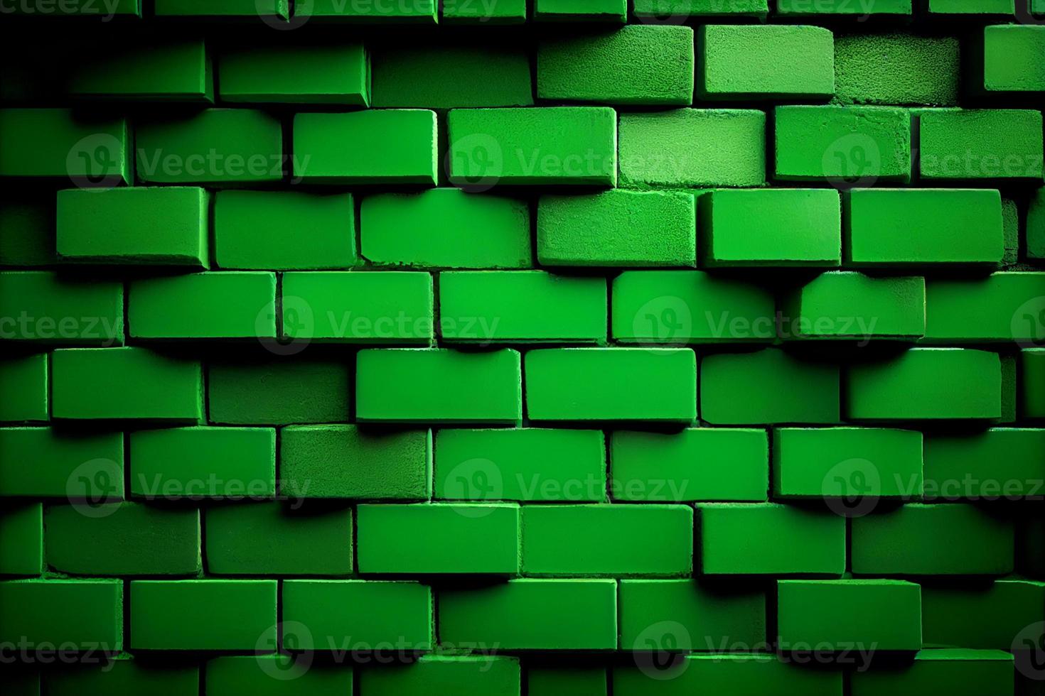 Dark green color block brick wall texture pattern for  St. Patrick's Day card background also have copy space for text photo