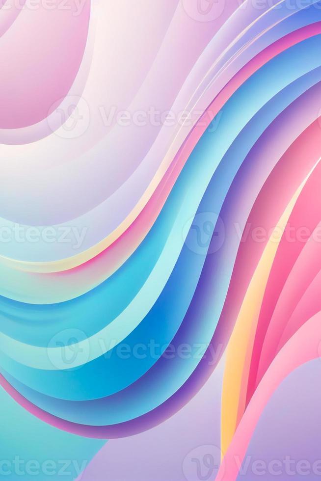 Soft colorful background with gradient pastel color palette. Abstract modern background. Illustration for banner, presentation template, wallpaper, text place. Abstract geometric fashion. photo