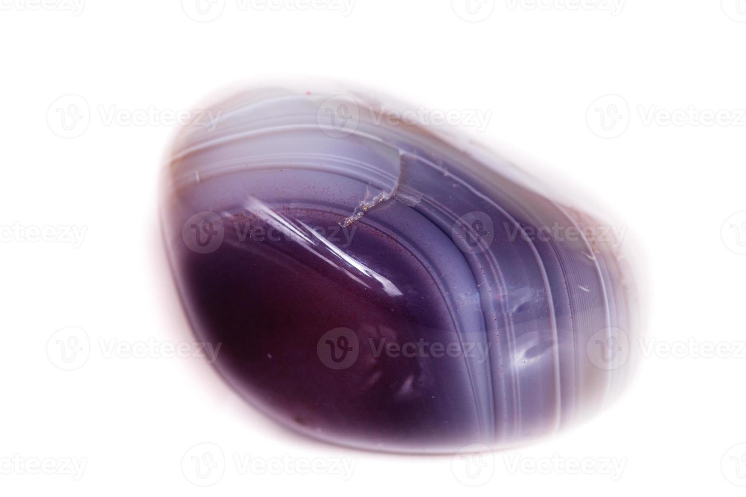 Macro mineral stone Agate Botswana gray on white background photo