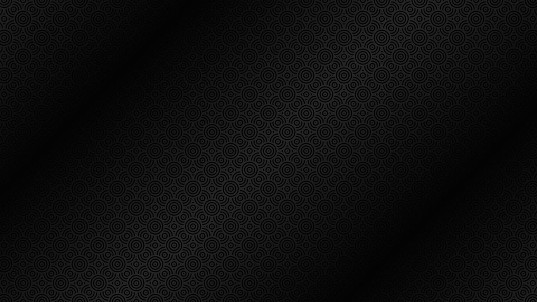 Black background with circle pattern design vector