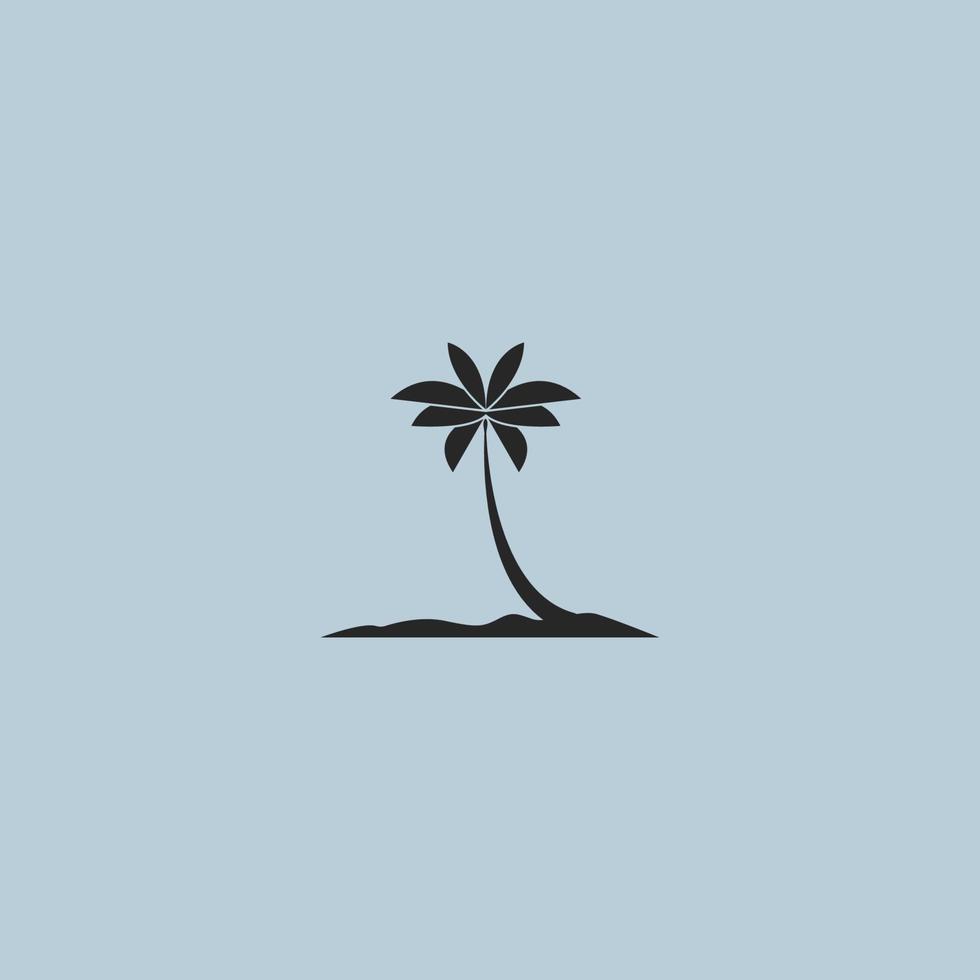 palm summer icon logo vector