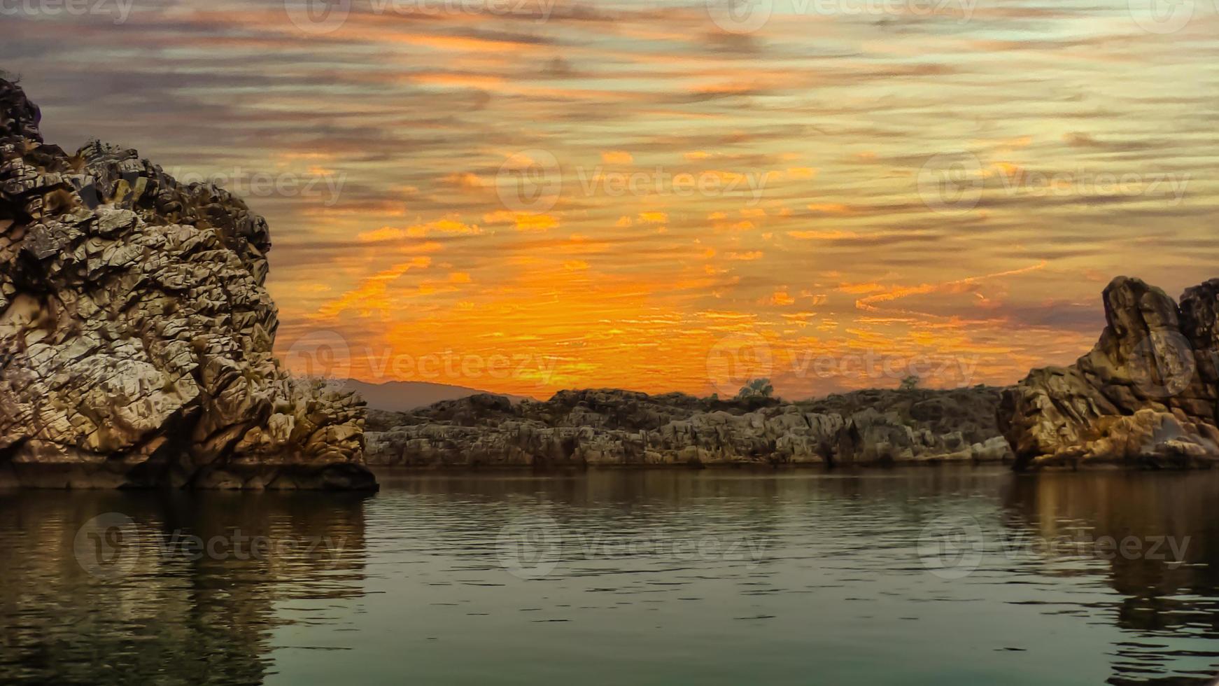 Bhedaghat beautiful sunset photo