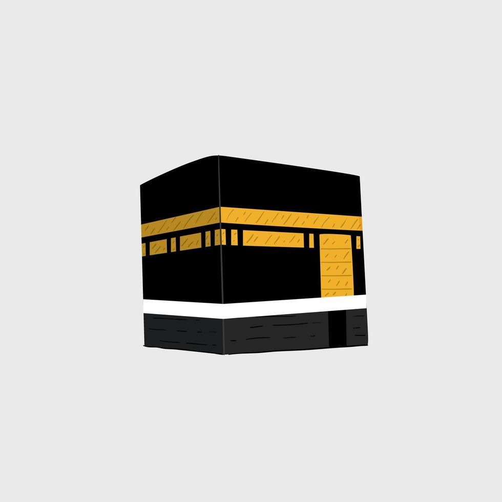 Vector makkah kaaba hajj muslims islamic mecca