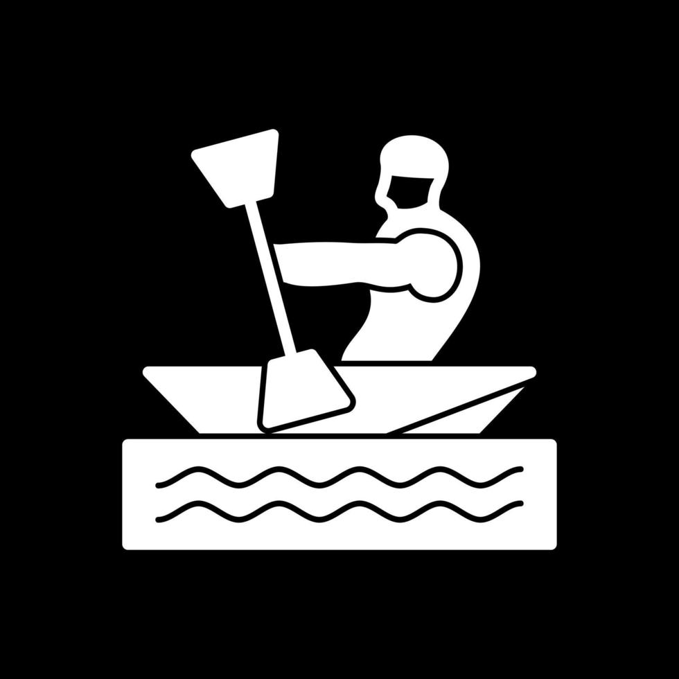 Kayaking Vector Icon Design