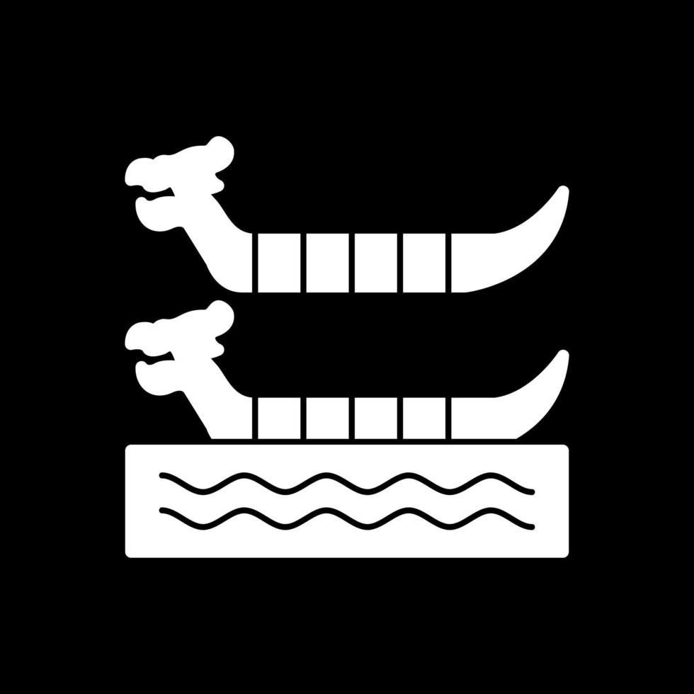 Dragon Boat Racing Vector Icon Design