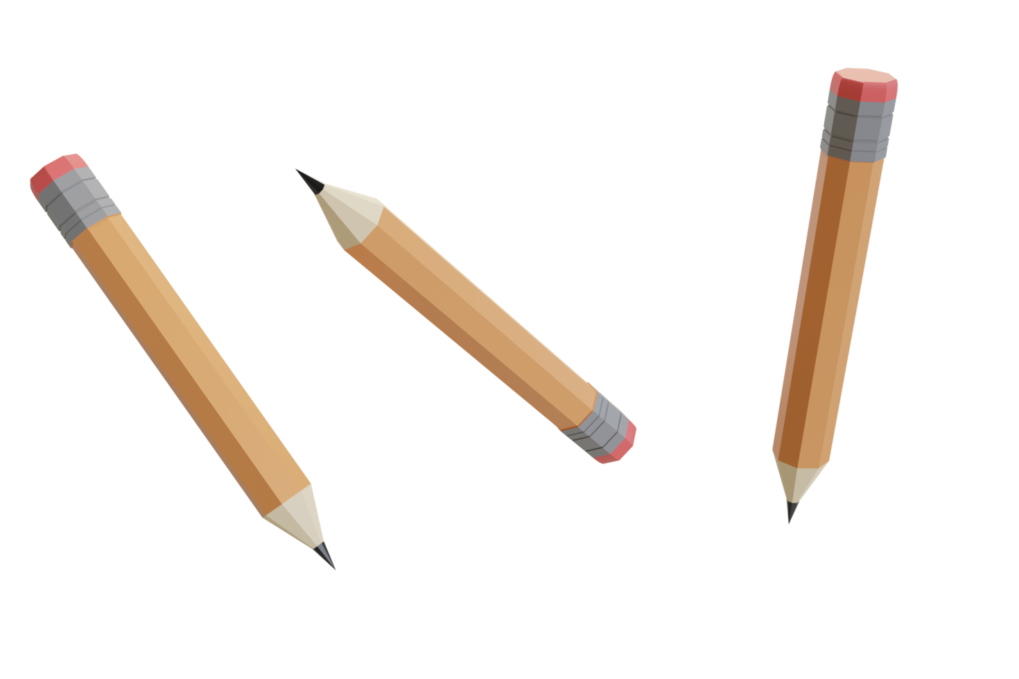 pencil 3d illustration rendering icon isolated png