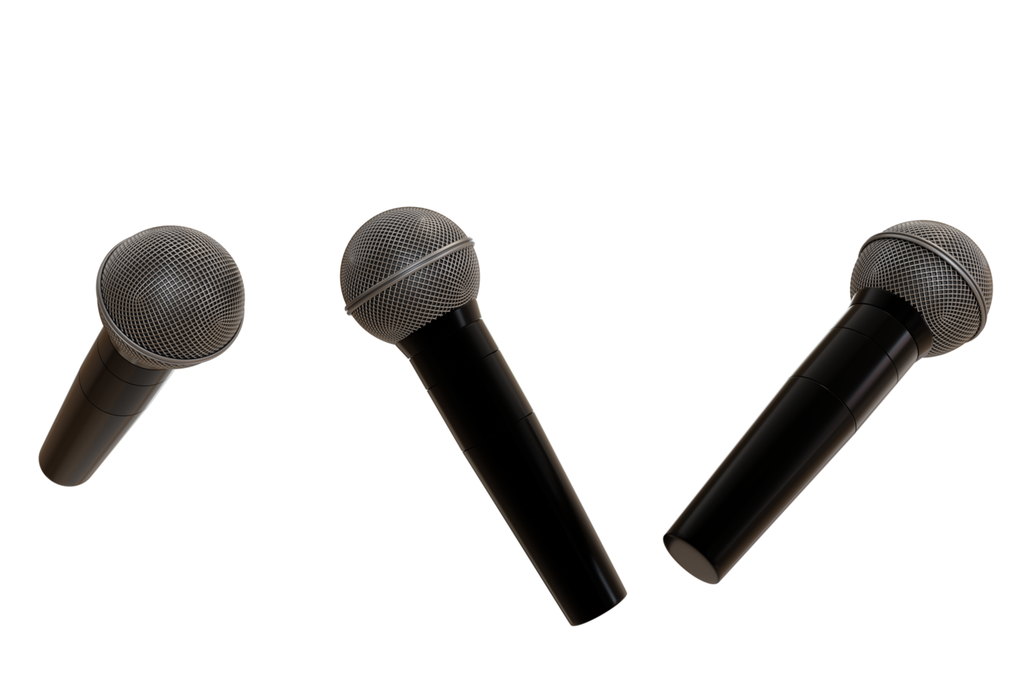 Wireless microphone isolated 3d illustration png