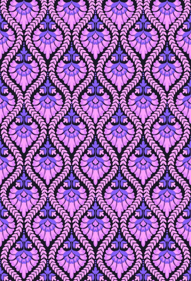 Botanical floral Seamless. Background Seamless Pattern Geometric Ethnic pattern design for background, carpet, wallpaper, clothing, wrapping, Batik, fabric, printing textile illustration. vector