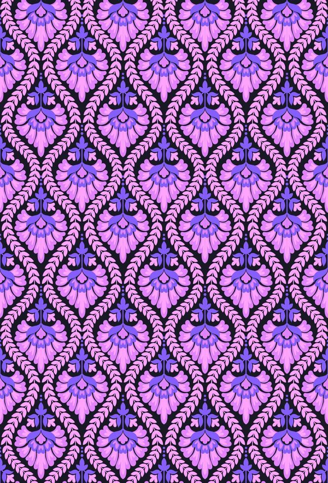 Botanical floral Seamless. Background Seamless Pattern Geometric Ethnic pattern design for background, carpet, wallpaper, clothing, wrapping, Batik, fabric, printing textile illustration. vector