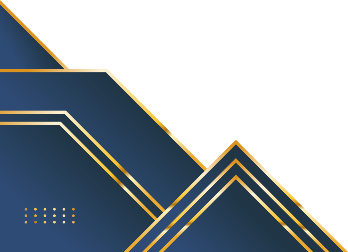 Blue gold modern corner border abstract decorative frame 20639754 PNG