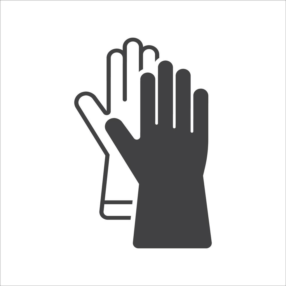 la seguridad guantes icono símbolo. protector guante símbolo. la seguridad construcción signo. mano proteccion icono. vector ilustración